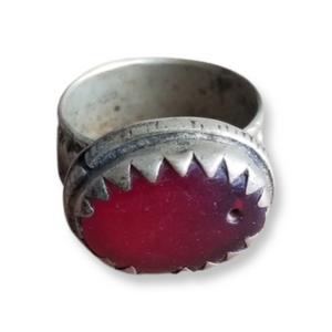 Vintage 70s Red Stone Pakistan Ring